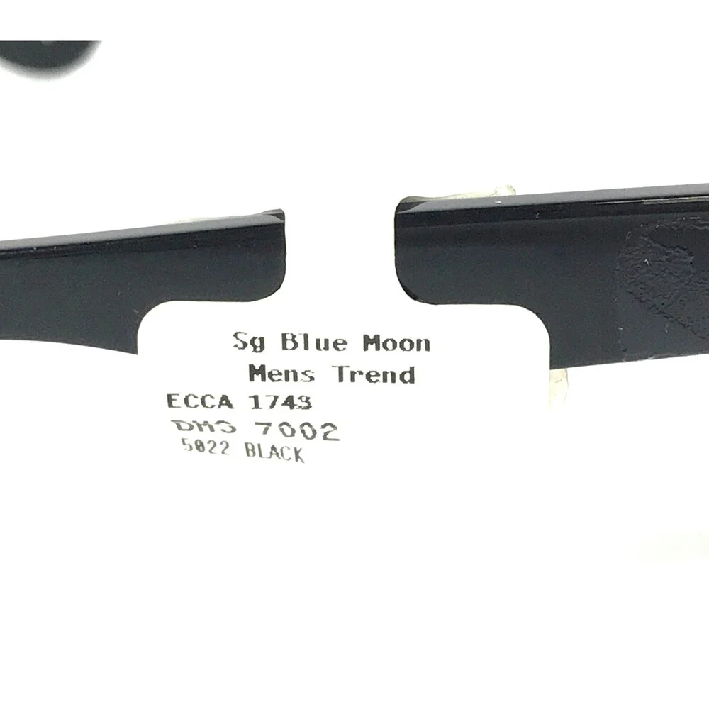 Blue Moon Sunglasses BMS7002 BK Polished Black Square Frames w/ Dark Gray Lenses